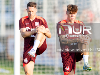 Piotr Zielinski, Nicola Zalewski during training before UEFA Nations League matches in Ksiazenice, Poland on September 02, 2024. (