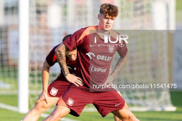 Nicola Zalewski during training before UEFA Nations League matches in Ksiazenice, Poland on September 02, 2024. 