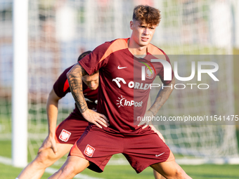 Nicola Zalewski during training before UEFA Nations League matches in Ksiazenice, Poland on September 02, 2024. (