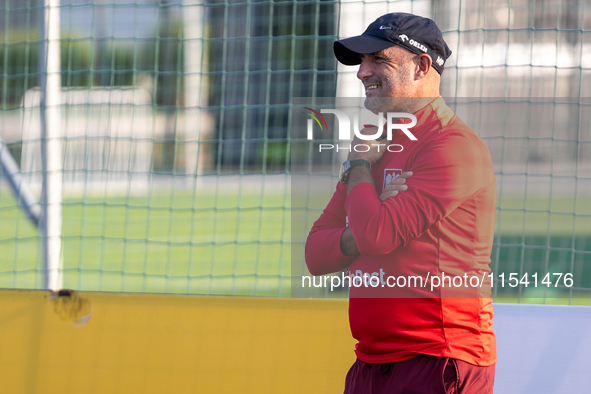 Michal Probierz during training before UEFA Nations League matches in Ksiazenice, Poland on September 02, 2024. 