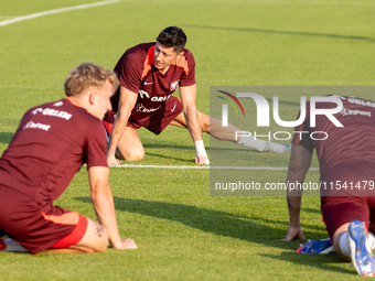 Robert Lewandowski during training before UEFA Nations League matches in Ksiazenice, Poland on September 02, 2024. (