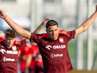 Jan Bednarek during training before UEFA Nations League matches in Ksiazenice, Poland on September 02, 2024. (