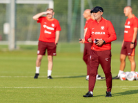 Michal Probierz during training before UEFA Nations League matches in Ksiazenice, Poland on September 02, 2024. (