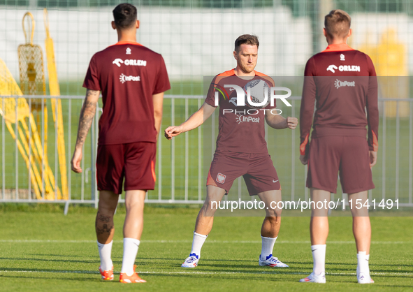 Piotr Zielinski during training before UEFA Nations League matches in Ksiazenice, Poland on September 02, 2024. 