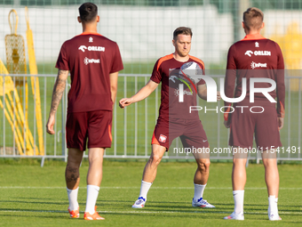 Piotr Zielinski during training before UEFA Nations League matches in Ksiazenice, Poland on September 02, 2024. (