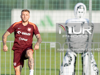 Tymoteusz Puchacz during training before UEFA Nations League matches in Ksiazenice, Poland on September 02, 2024. (