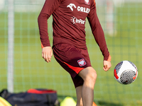 Karol Swiderski during training before UEFA Nations League matches in Ksiazenice, Poland on September 02, 2024. (