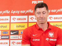 Robert Lewandowski during press conference before UEFA Nations League matches in Warsaw, Poland on September 02, 2024. (