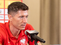 Robert Lewandowski during press conference before UEFA Nations League matches in Warsaw, Poland on September 02, 2024. (