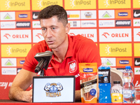 Robert Lewandowski during press conference before UEFA Nations League matches in Warsaw, Poland on September 02, 2024. (