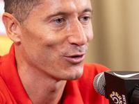 Robert Lewandowski during press conference before UEFA Nations League matches in Warsaw, Poland on September 02, 2024. (