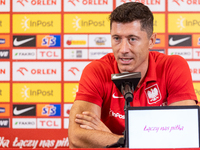 Robert Lewandowski during press conference before UEFA Nations League matches in Warsaw, Poland on September 02, 2024. (