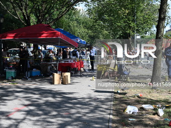 Six people are shot in a mass shooting during the West Indian Day Parade in Brooklyn, New York, United States, on September 2, 2024. The sho...