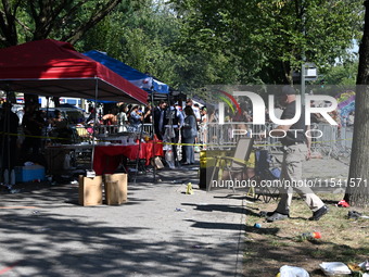 Six people are shot in a mass shooting during the West Indian Day Parade in Brooklyn, New York, United States, on September 2, 2024. The sho...