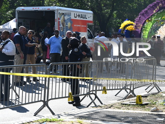 Six people are shot in a mass shooting during the West Indian Day Parade in Brooklyn, New York, United States, on September 2, 2024. The sho...