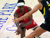 Indiana guard Erica Wheeler #17 passes the ball during the WNBA match against the Dallas Wings at College Park Center. Indiana Fever defeat...