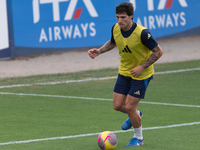 Sandro Tonali attends the Italian national team training in Florence, Italy, at Centro Tecnico Federale in Coverciano (