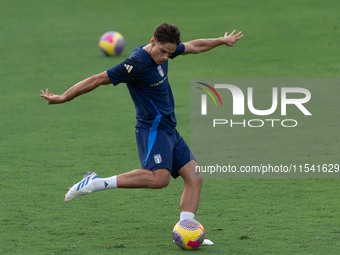 Samuele Ricci attends the Italian National Team training camp at Centro Tecnico Federale in Coverciano, Florence, Italy. (