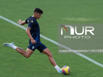 Raoul Bellanova attends the Italian National Team training camp at Centro Tecnico Federale in Coverciano, Florence, Italy. (