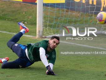 Alex Meret attends the Italian National Team training camp at Centro Tecnico Federale in Coverciano, Florence, Italy. (