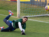 Alex Meret attends the Italian National Team training camp at Centro Tecnico Federale in Coverciano, Florence, Italy. (