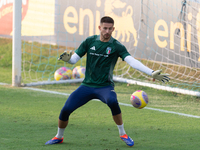 Guglielmo Vicario attends the Italian National Team training camp at Centro Tecnico Federale in Coverciano, Florence, Italy. (