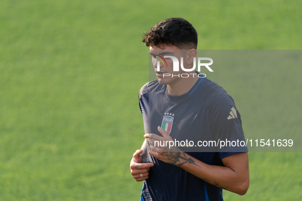 Raoul Bellanova attends the Italian National Team training camp at Centro Tecnico Federale in Coverciano, Florence, Italy. 