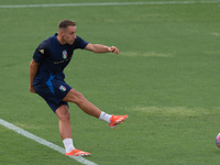 Davide Frattesi attends the Italian National Team training camp at Centro Tecnico Federale in Coverciano, Florence, Italy. (