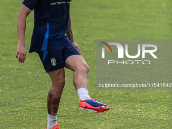 Riccardo Calafiori attends the Italian National Team training camp at Centro Tecnico Federale in Coverciano, Florence, Italy. (