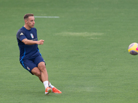 Davide Frattesi attends the Italian National Team training camp at Centro Tecnico Federale in Coverciano, Florence, Italy. (