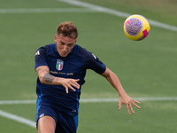 Mateo Retegui attends the Italian National Team training camp at Centro Tecnico Federale in Coverciano, Florence, Italy. (