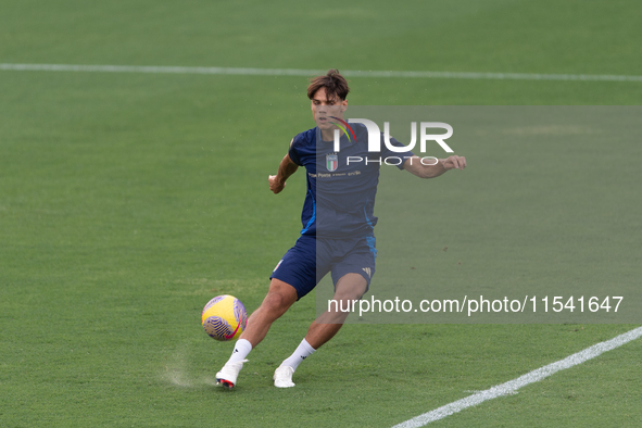 Samuele Ricci attends the Italian National Team training camp at Centro Tecnico Federale in Coverciano, Florence, Italy. 