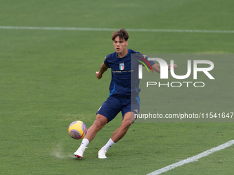 Samuele Ricci attends the Italian National Team training camp at Centro Tecnico Federale in Coverciano, Florence, Italy. (