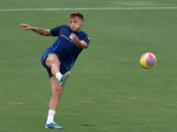 Mateo Retegui attends the Italian National Team training camp at Centro Tecnico Federale in Coverciano, Florence, Italy. (