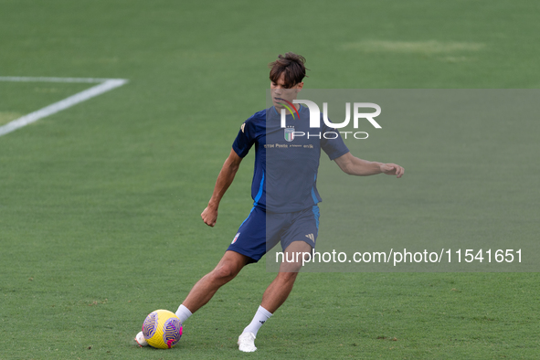 Samuele Ricci attends the Italian National Team training camp at Centro Tecnico Federale in Coverciano, Florence, Italy. 