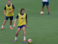 Riccardo Calafiori attends the Italian National Team training camp at Centro Tecnico Federale in Coverciano, Florence, Italy. (