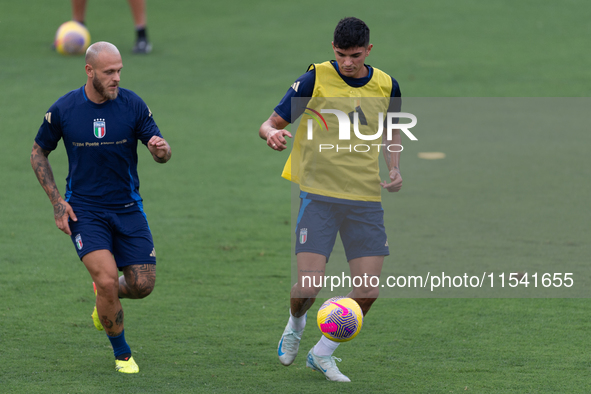 Raoul Bellanova attends the Italian National Team training camp at Centro Tecnico Federale in Coverciano, Florence, Italy. 