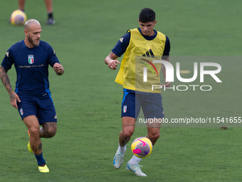 Raoul Bellanova attends the Italian National Team training camp at Centro Tecnico Federale in Coverciano, Florence, Italy. (