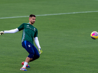 Guglielmo Vicario attends the Italian National Team training camp at Centro Tecnico Federale in Coverciano, Florence, Italy. (