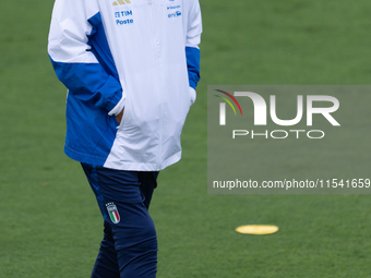 Head Coach of Italy Luciano Spalletti attends the Italian National Team training camp at Centro Tecnico Federale in Coverciano, Florence, It...