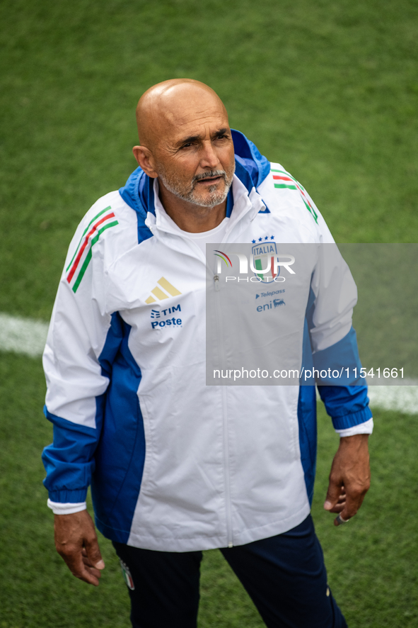 Head Coach of Italy Luciano Spalletti attends the Italian National Team training camp at Centro Tecnico Federale in Coverciano, Florence, It...