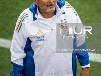 Head Coach of Italy Luciano Spalletti attends the Italian National Team training camp at Centro Tecnico Federale in Coverciano, Florence, It...