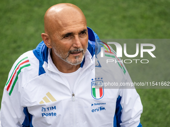 Head Coach of Italy Luciano Spalletti attends the Italian National Team training camp at Centro Tecnico Federale in Coverciano, Florence, It...