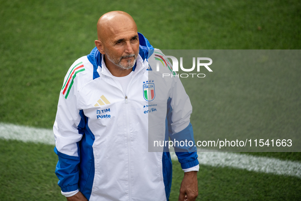 Head Coach of Italy Luciano Spalletti attends the Italian National Team training camp at Centro Tecnico Federale in Coverciano, Florence, It...