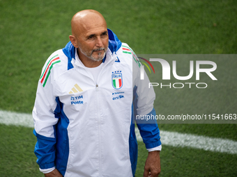 Head Coach of Italy Luciano Spalletti attends the Italian National Team training camp at Centro Tecnico Federale in Coverciano, Florence, It...