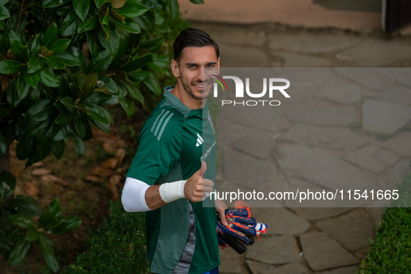 Alex Meret attends the Italian National Team training camp at Centro Tecnico Federale in Coverciano, Florence, Italy. 