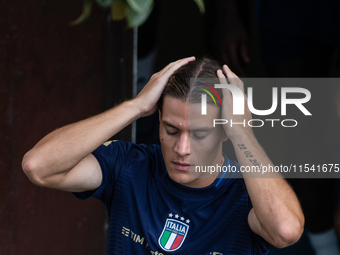 Nicolo Fagioli attends the Italian National Team training camp at Centro Tecnico Federale in Coverciano, Florence, Italy. (