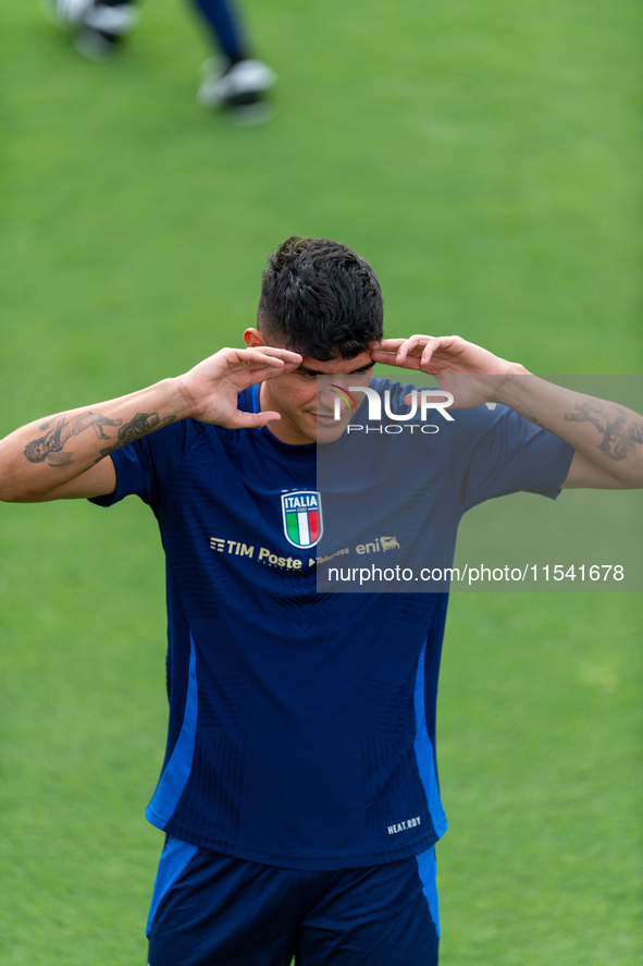 Raoul Bellanova attends the Italian National Team training camp at Centro Tecnico Federale in Coverciano, Florence, Italy. 