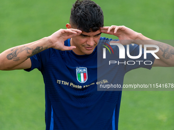 Raoul Bellanova attends the Italian National Team training camp at Centro Tecnico Federale in Coverciano, Florence, Italy. (