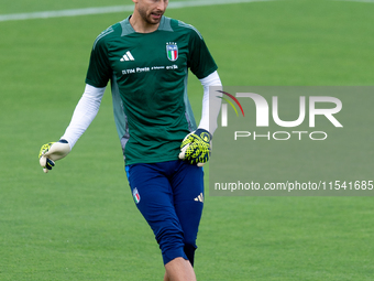 Guglielmo Vicario attends the Italian National Team training camp at Centro Tecnico Federale in Coverciano, Florence, Italy. (